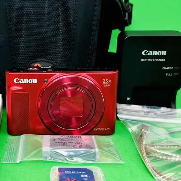 Canon PowerShot SX620 HS WIFI Photo Digital Camera (Red Canon